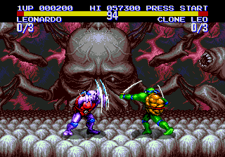 Teenage Mutant Ninja Turtles - Tournament Fighters (Japan) In game screenshot